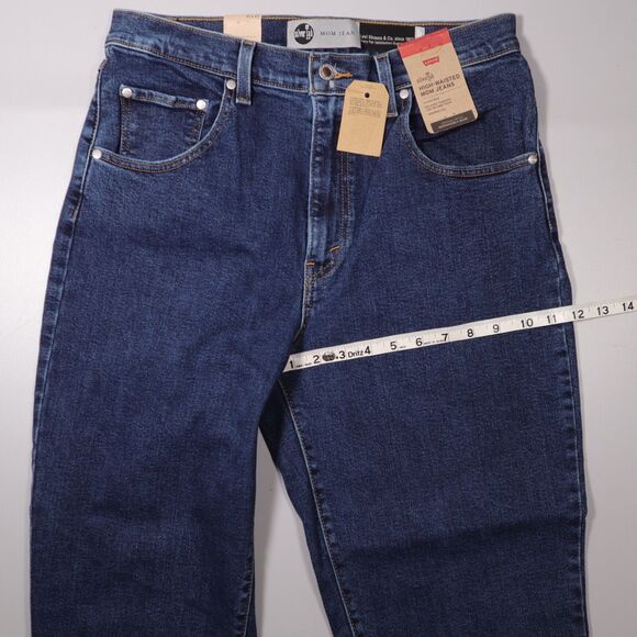 NWT Levi's SILVER TAB High Waisted Mom Jean Blue Denim High Rise Tapered 31x27 - Picture 9 of 10
